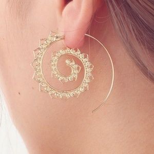 18K Gold Filled Hoop Drop Earrings